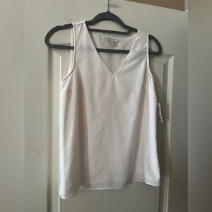 New! Nine West Ivory Sleeveless Top V Neck Lined Women’s size XS